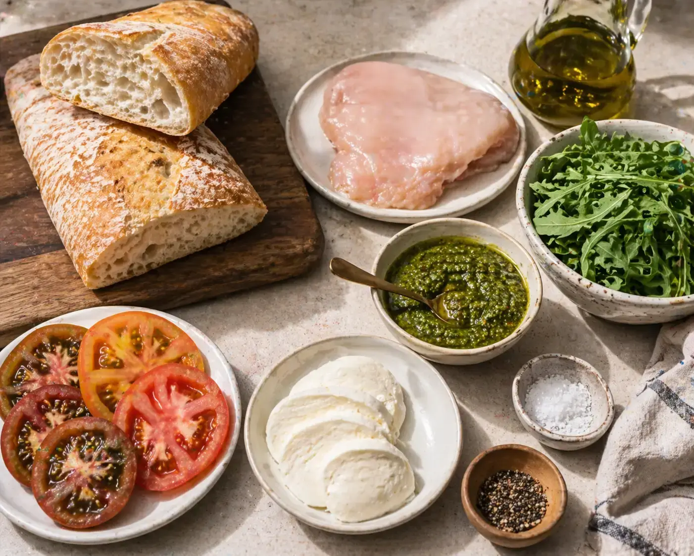 5 consejos para conservar tus vinagretas caseras 19 Sándwich de pollo con pesto y mozzarella